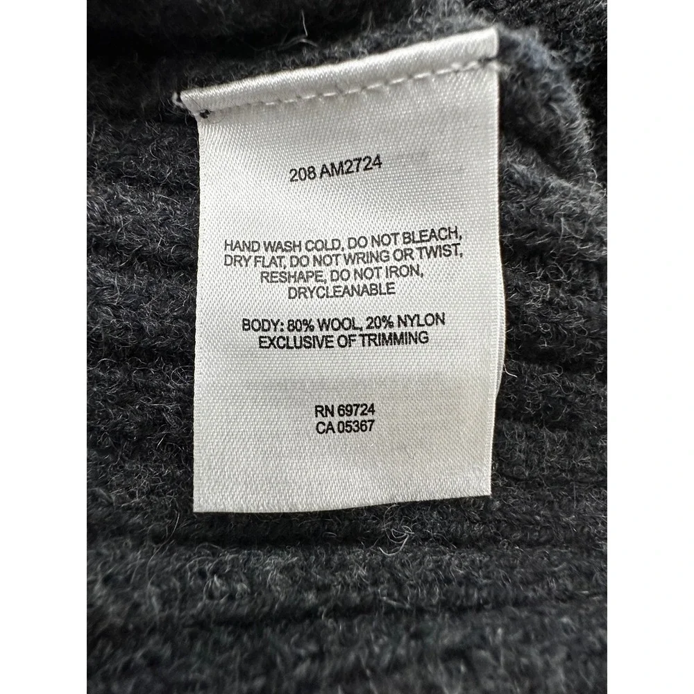 Columbia Mens Gray Wool Blend Quarter Zip Mock‎ Neck Sweater Elbow Patch XL